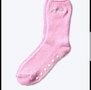 Pink Chenille Sherpa socks